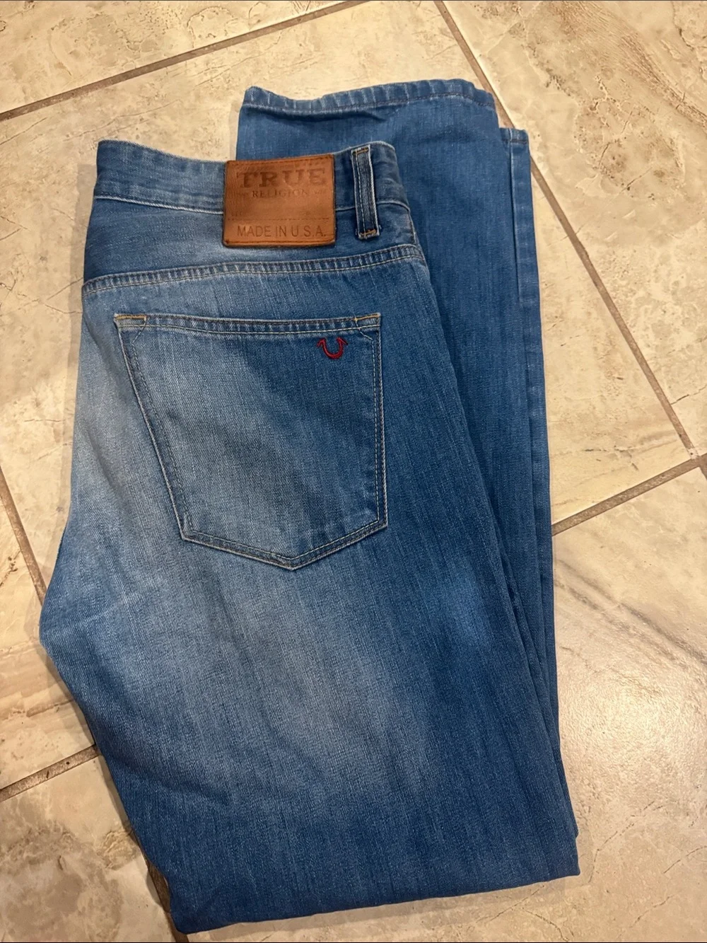True Religion Ricky Jeans Men’s 32 Light Wash Made in USA Denim